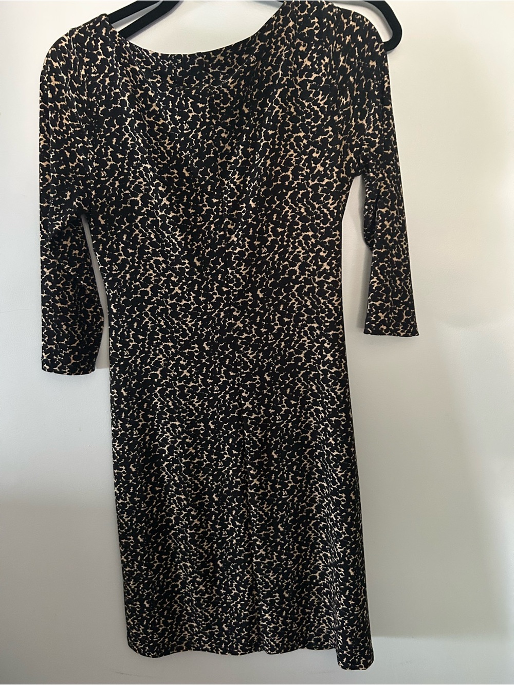 Ralph Lauren Black and Gold Ruched Midi Dress - Picture 5 of 7